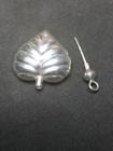 Sterling Siver Perfume Bottle Pendant Puffed Heart Snuff Box Vintage 