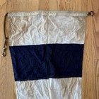 Vintage Maritime Nautical Signal Code Pennant  3 Cotton Flag Rope Snap 58x24