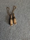 2 Vintage Coca Cola Brass Bottle Charm Keychains Coke Soda Soft Drink