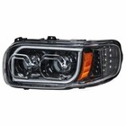 For 08-18 Peterbilt 388 389 Blackout Led Drl Bar Projector Led Headlight Lh Side