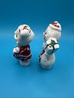 Vintage Santa Mrs Claus Christmas Salt Pepper Shakers Japan Figurines Napco Htf