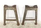 Pair Of Cast Iron Industrial Antique Table Legs