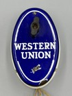 Antique Western Union Porcelain Blue Call Box Telegraph Telegram Advertising