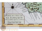 Jamaica  Old Antique Map With Title Cartouche - La  Jamaique  Bellin 1754
