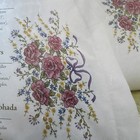 Bucilla Plaid Stamped Cross Stitch Rose Spray Set 2 Pillowcases 20    X 30    Loc R