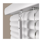 Cordless  1 Inch Vinyl Mini Blind  35 5 Wide X 60 Length  Exact Width  White