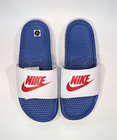 Nike Benassi Jdi Game Royal white Men s Slides Sandals-asst Sizes Nwb 343880-410
