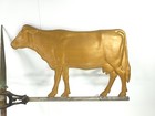 Antique Lightning Rod Weathervane In Cow Form  repainted 
