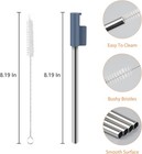 Replacement Straws Compatible With Brumate Era 40 Oz Tumbler  4-pack  Silver 