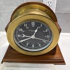 Chelsea Ships Clock With Walnut Cradle Working   Stunning