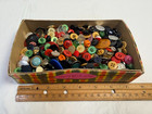 Large Vintage Button Lot Mixed Plastic Metal Shank Sew Through Craft Sewing