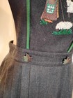 Us 8 Vintage Trachten oktoberfest austria tragerrock With 2 Pockets charcoal