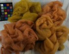 Mixed 4 Orange Romney Wool Roving Spin Needle Felting Weave Fiber Arts