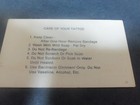 Vintage  Tattooing By Kate  Business Card  1970-80s  Lancaster-harrisburg Penna
