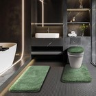 Bathroom Rugs Sets 3 Piece With Toilet Seat Cover 17 5 x 15 
