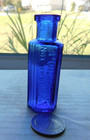 Stunning Rare Blue 6- Sided Poison Embossed poisonous   Not To Be Taken