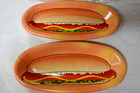 Lot Of 20 Plastic Hot Dog  Serving Dish tray holders - New