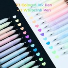 Colored Ink Pen 12 Pack  Extra Fine Point Pens Opaque Gel Ink Pens Smooth