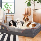 Jumbo Orthopedic Dog Bed Large Memory Foam Pet Sofa Couch Elevated Warm Cushion 