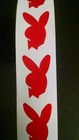    100      Playboy Bunny Tanning Body Stickers Red With Bow Tie Faces Left