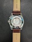 Seiko Ska791 Kinetic Quartz 100m Green Dial Leather Strap Wristwatch