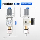 Air Pressure Regulator   Air Compressor Regulator With Pressure Gauge 1 4  Npt