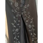 Scala 2 Pc Silk Beaded Evening Jacket Dress Set Black 2x Formal Mother Bride