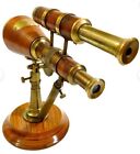 8   Double Barrel Telescope Brass Stand Beautiful Telescope Decor