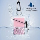 3-pack Waterproof Id Badge Holder  Clear Vertical With Lanyard   Pc Hard Case  O