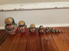 10 Pieces Authentic Russian Matryoshka Nesting Dolls Russia 1999 Vintage
