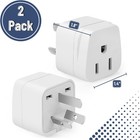 2 Pack Us To Australia new Zealand Plug Adapter  Type I Travel Power Adapter Wit