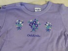Vintage Oshkosh Bgosh Girls 6x Purple Shirt Embroidered Flowers Nwt Q1