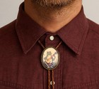 Banjo Frog Bolo Tie Western Leather Cowboy Necktie Country Music Gift