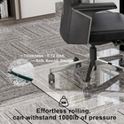 36  X 46  Tempered Glass Mat Rectangluar Chair Mat For Hard Floors Heavy-duty Of