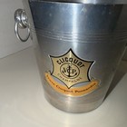 Vintage Veuve Clicquot Champagne Ice Bucket Aluminum Wine Cooler Made France Mcm