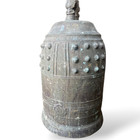 Antique Japanese Bronze Large Temple Bell Edo 19th C Buddhist Bonsho 21 3 Inch