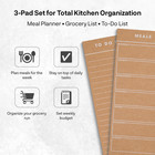 3 Vintage Magnetic Notepads  meal Planner  To-do List    Grocery List Pad      Lar