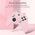 Geekshare Pink Cat Paw Case Cover For Ps5 ps4 nspro xbox-x Controller Skin Kit