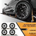 4pc 2 x9  Swivel J Hook Car Tie Down Strap Car Trailer Hauler Tire Ratchet Strap