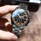 Mens Watches big Dial Watches For Men Chronograph Stainless Steel Watch With Day