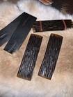 2 Amber Bone Jigged Pattern Knife Scales  5x1 5x3 16 Knife Building Handle Parts