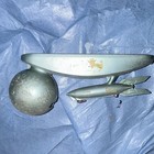Strato Bank 1962 Vintage Space Rocket   Moon Globe Base Bank