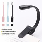 Flexible Rechargeable Led Book Light With 3 Light Modes Easy Clip Reading Lamp