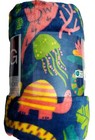 New Pond Creatures Plush Throw Blanket Turtle Jellyfish Frog Alligator Snake Kid