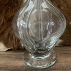 Vintage French Four Chamber Glass Liquor Decanter 11  Tall Blown Glass
