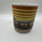 Vintage 1986 Montana Souvenir Coffee Mug Bald Eagle Mountain Sunset Retro Cerami