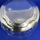 Meriden Britannia Sterling  925  Antique Crystal Vanity Jar 