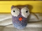 Crochet Owl Amigurumi Purple blueish Shades