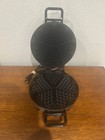 1991 Vintage Vitantonio Five Of Hearts Pizzelle Waffle Iron Maker Waffles Chrome
