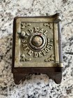 Vintage antique Ideal Safe Deposit Metal  Combination Lock Coin Bank